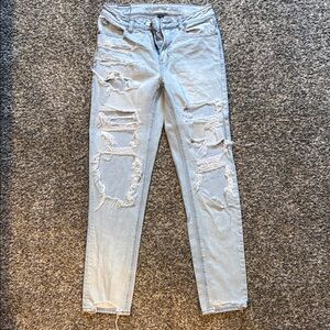 AE strigid ripped mom jean.